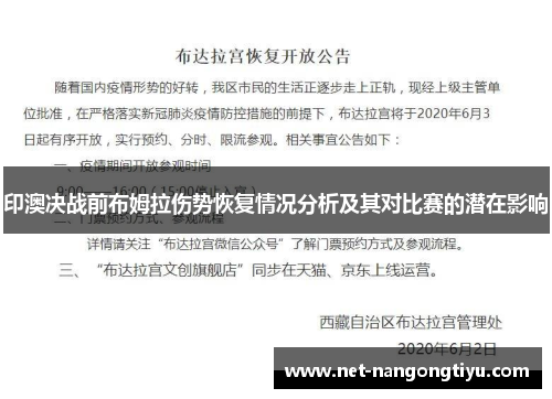 印澳决战前布姆拉伤势恢复情况分析及其对比赛的潜在影响